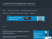 Tablet Screenshot of ladywithatruck.com